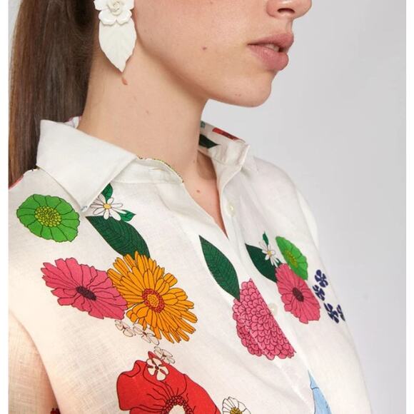 Vilagallo Louisa Pure Linen Blouse Sz. 36 (US S 4-6) - Picture 2 of 8